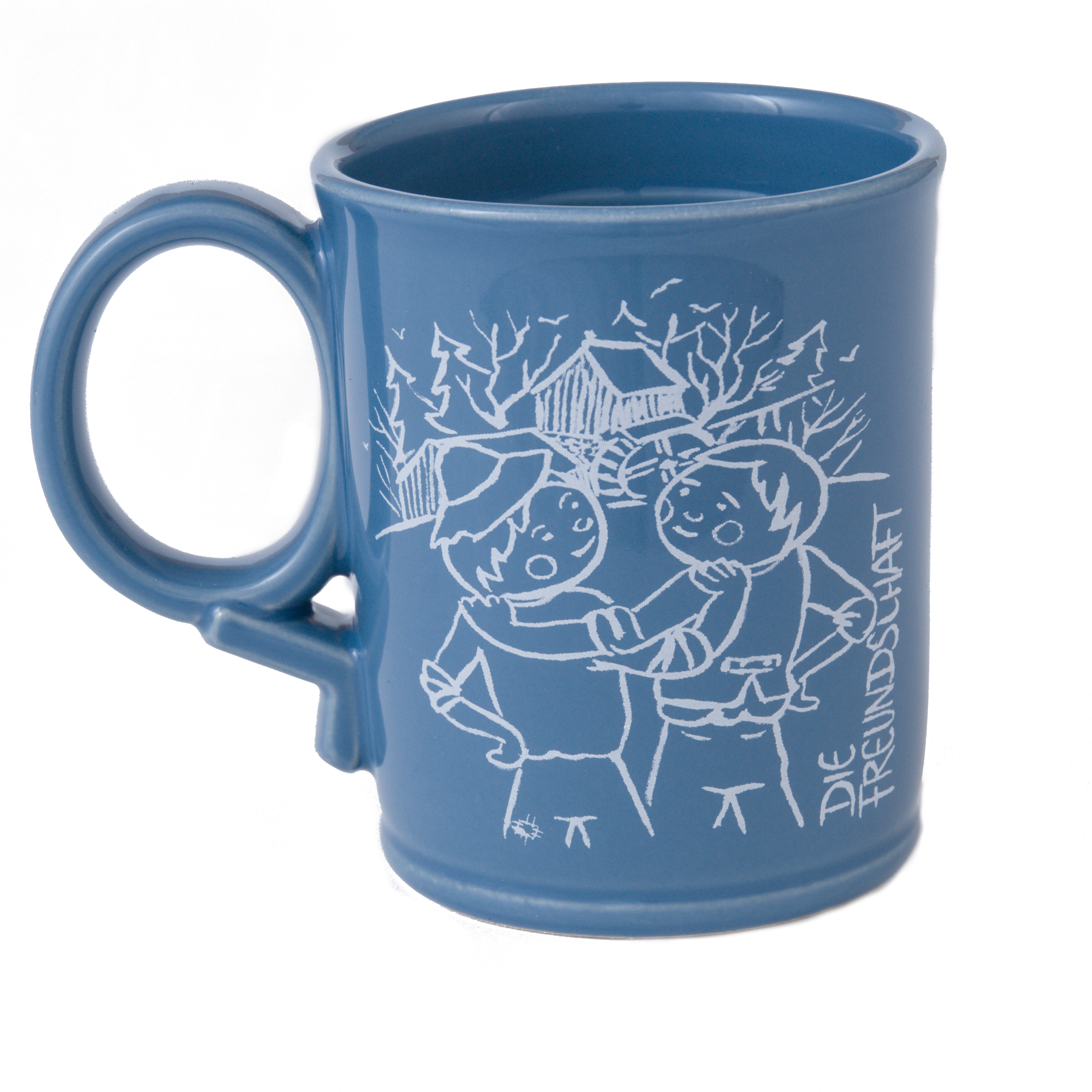 Hellblaue Krabat-Tasse – Die Freundschaft